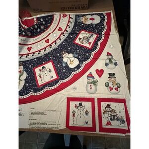 Dianna Marcum‎ Snow Buddies Christmas Tree Skirt Fabric Panel Marcus Bros